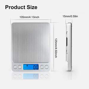 Balance de cuisine numérique électronique intelligente de poche pour bijoux, aliments et café, précision 0,01g à 500g, vente en gros - Product Image 4