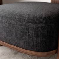 Fauteuil Canapé Moderne Minimaliste en Teck Doré Écologique, Confortable pour la Détente, la Salle à Manger, le Bureau à Domicile, le Salon, la Chambre, Chaise Individuelle pour Hôpital et Hôtel