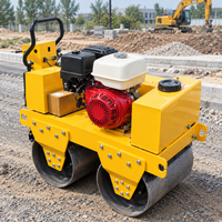 Rouleau compresseur vibrant portatif à tambour simple ou double, essence, diesel ou électrique, pour la compactation des allées, des cours et des chaussées en asphalte