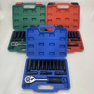 Jeu de douilles pneumatiques à électrophorèse de 14 pièces, clés à cliquet, jeu d'outils à main en CRV pour la réparation automobile, support OEM personnalisable - Product Image 1