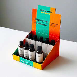 Small Modern Style Corrugated Cardboard <strong>Display</strong> <strong>Box</strong> Foldable Custom Pre-Roll Store Packaging Boxes Paper Top <strong>Counter</strong> <strong>Holes</strong> - Product Image 5