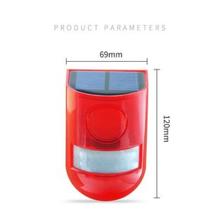 Auto Solar LED Blitzlicht 6led Solar Security Sirene <span class=keywords><strong>Alarm</strong></span> Wand leuchte 4 Arbeits modi Solar betriebenes Blitzlicht für Yard Farm - Product Image 2