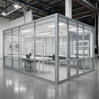 Cloison de séparation en verre massif moderne démontable, insonorisée, modulaire, pour bureau, école, gymnase