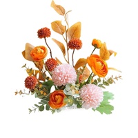 Arrangement floral artificiel haut de gamme Camélia Dusk Charm, best-seller en ligne, pour décoration de table en plastique