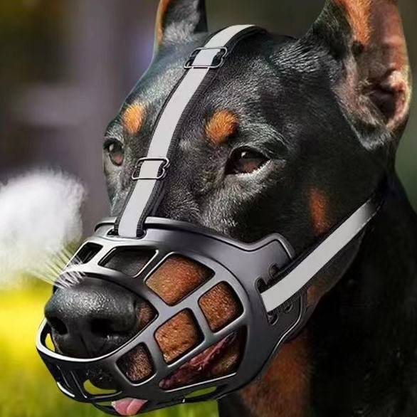 Museau réfléchissant pour chien: noir