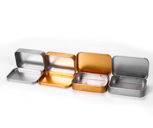 Hình Chữ Nhật Nhỏ Bản Lề Hộp Thiếc 95*60*22Mm Ổ Đĩa <span class=keywords><strong>USB</strong></span> Lưu Trữ Hộp Thiếc Có Thể Tái Chế Kim Loại Cấp Thực Phẩm Lon Thiếc Cho Thuốc Lá - Product Image 2