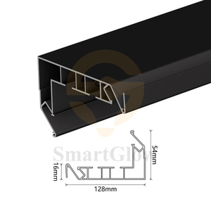 Perfil de aluminio anodizado blanco negro, luz LED, pista de cortina de PVC, difusor de tela de tensión de techo elástico para techo elástico - Product Image 2