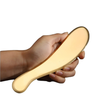Outil de massage corporel Gua Sha incurvé en laiton pur doré, surface miroir, pour soulagement du stress à domicile