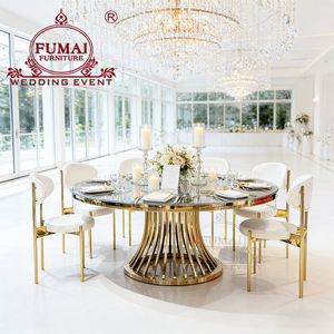 factory wholesale mirror top stainless steel used <b>round</b> banquet <b>tables</b> for sale - Product Image 4