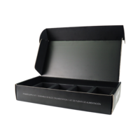 Boîte cadeau de luxe en carton ondulé recyclé, design personnalisé, insert en papier sur mesure, pelliculage mat personnalisé, éponge