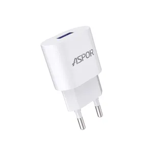 ASPOR A818 Muitl Port USB Mobile Phone Charger Travel Home Adaptor Wall Charging EU PLUG White