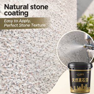Revêtement liquide à texture de pierre véritable de style moderne, lisse, pour façade de tour de bureaux contemporaine, durée de vie de 20 à 30 ans - Product Image 1