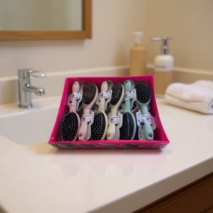 MNJ Hair Brush Set 12Pcs Colorful Handle With Soft Bristles For Daily Use - Product Image 2