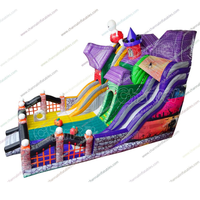 Maison hantée gonflable toboggan sec crocodile avec une bouche de travail toboggan Castillos Hinchables vente en gros saut en plein air