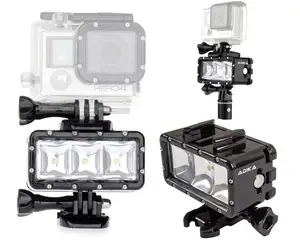 Lampe de plongée LED sous-marine étanche pour vidéo <span class=keywords><strong>Gopro</strong></span>, autres caméras d'action, photographie, vente en gros - Product Image 1