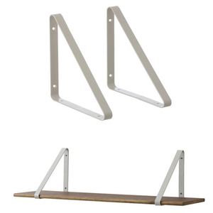 ขายึดชั้นวางเหล็กหล่อขัดเงา WEKIS แบบติดผนัง โครงสร้างสามเหลี่ยม รับน้ำหนักได้ 75 ปอนด์ สำหรับห้องครัวและอื่นๆ - Product Image 1