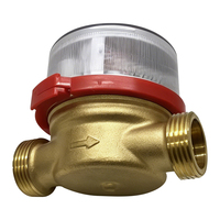 Compteur d'eau chaude multi-jets DN15 1/2" en laiton, type sec, lecture directe, protection IP65, garantie 2 ans, OEM pour chauffage domestique