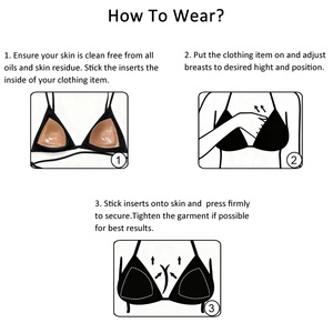 A A E inserto in Silicone adesivo <span class=keywords><strong>per</strong></span> il <span class=keywords><strong>seno</strong></span> che solleva il doppio lato adesivo triangolo Push up appiccicoso reggiseno - Product Image 5