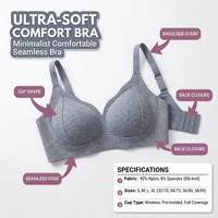 Soutien-gorge push-up sans armatures et sans coutures, minimaliste, pour un maintien quotidien