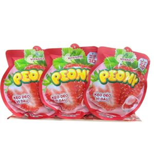 เยลลี่รสพีโอนี่สตรอว์เบอร์รี่ 150 กรัม ลูกอมนุ่มฉ่ำไส้ผลไม้เหลว คุณภาพสูง - Product Image 4