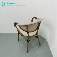 Vente en gros de meubles de cour extérieure chaise de salle à manger à cadre en aluminium durable chaise de patio en tissu maillé pour Villa Hotel Resort