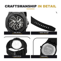 Montre pour homme SKMEI 2359, design tendance avec roue rotative unique, étanche, lumineuse, en acier inoxydable, quartz, montres pour homme