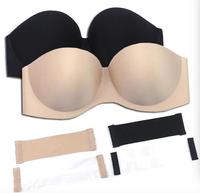 Soutien-Gorge Filles Transparent Invisible Sans Bretelles Push Up Rembourré en Silicone Adhésif Cache-Tétons Bande Poitrine