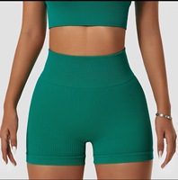 Pantalon de fitness sans couture pour femme, short de yoga froncé, legging de sport antichoc pour la course – Grande Vente