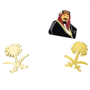 Saudi biểu tượng bản đồ nút kim loại ve áo men pins cứng huy hiệu phim hoạt hình Trâm cho mũ & hijab-in Offset - Product Image 1