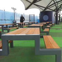 Table de pique-nique en bois, Patio, usine, rue, parc Public