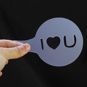 促销定制咖啡装饰模板咖啡印刷机宠物材料咖啡模板 - Product Image 4