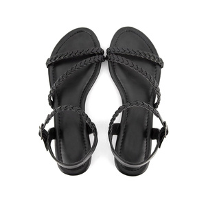 Sandalias Planas de Moda para Mujer, Estilo Casual de Verano, Gladiador, Punta Abierta, Trenzadas, con Tira Trasera - Product Image 1