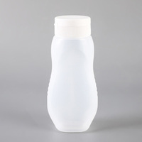 Bouteilles à presser en plastique recyclable de qualité alimentaire pour sauce au miel, 330 ml, 500 g, bouteilles à presser pour condiments avec bouchon rouge pour le ketchup