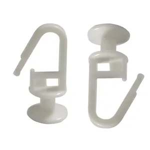 White Color Mute Open Hook Pulley Curtain Track Rail Pulley Modern Plastic Hook Curtain Accessories Plastic Runner PP Null