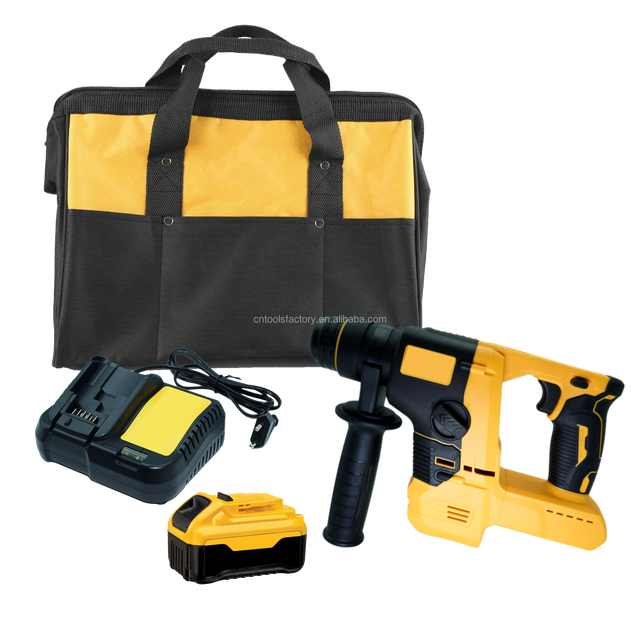 Style Power Tools Cordless 20V Brushless Hammer Drill Kit with Li-ion Battery for Concrete Masonry Drilling & Chiseling