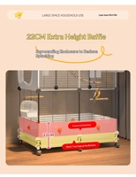 Kandang Burung Logam Besar Kustom Anti-Cipratan Desain Anti-Lepas dengan Sistem Katrol untuk Burung Beo/Cockatiel Gaya Villa Mewah