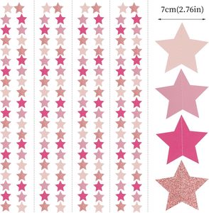 Guirnalda de Decoración para Fiestas en Rosa Intenso - Serpentinas Colgantes con Diseño de Estrellas Brillantes, para Cumpleaños, Bodas, Baby Showers - Product Image 2