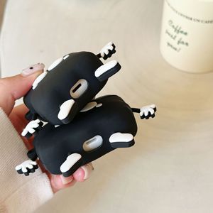For Apple Wireless <strong>Earphone</strong> for Airpods 1 2 Charging Box Silicone Case Cartoon <strong>Cute</strong> Coal Ball Design Protective Cover with Strap - Product Image 4