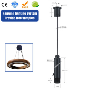 Câble de suspension léger à haute résistance avec extrémités à boucle sertie, câble de suspension durable pour projets d'éclairage commercial - Product Image 1