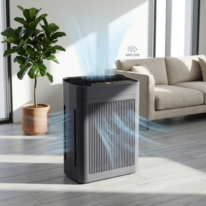 Purificatore d'Aria Domestico con Display Qualità Aria PM2.5 300 CADR, Pre-Filtro Lavabile Intelligente, Filtri HEPA e Carbonio, Aromaterapia, 400 CFM - Product Image 1