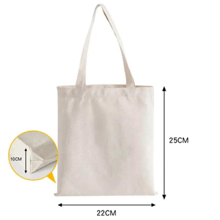Custom Print Wholesale Organic Cotton Canvas Grocery Shopping Tote Bag Custom Printed Plain tote bag for business