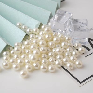 500 Gramm/Beutel Hochwertige lose künstliche ABS-Kunststoff perlen perlen 8mm mit Loch für DIY-Dekoration - Product Image 1