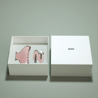 Emballage d'accessoires de bijoux en relief biodégradables Boîtes blanches de luxe de conception personnalisée avec couvercle
