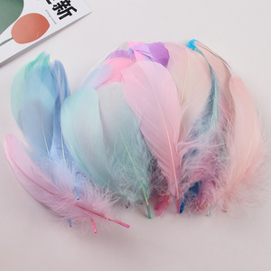 Pluma de ganso teñida DIY, accesorios de decoración para el hogar, atrapasueños, pavo, Carnaval, 8-20CM, 300 Uds. - Product Image 3