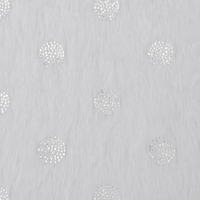 Tissu en fausse fourrure de lapin tissé à pois imprimé feuille d'argent 100 % polyester, uni, pour robes - Grande Vente