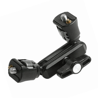 Bras articulé en alliage d'aluminium avec double rotule, support de moniteur, vis 1/4, double bras, accessoires pour écran LCD et caméra, 1 kg
