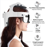 Masseur Électrique Complet du Cuir Chevelu 360 C avec Technologie Infrarouge, 4 Vitesses, Chaleur, Pétrissage et Pression pour Massage des Yeux et du Cuir Chevelu