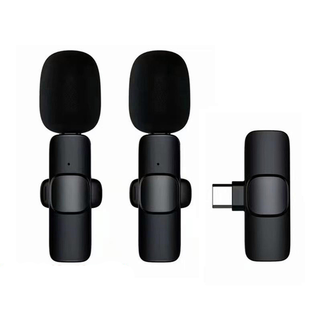 D1685 Micro Cravate San Fil K8 External Dual Type c K9 Wireless Lavalier Microphone 2 in 1