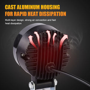 Nouveau 12V 20W camion LED lumière de travail yeux d'ange blanc rouge bleu Halo feux de conduite 3 pouces moto phare LED accessoires de voiture - Product Image 5