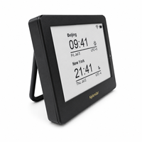 Kylendar Mini Horloge mondiale numérique 4,2 pouces avec affichage multi-fuseaux horaires pour les équipes à distance et les appels quotidiens – Idéal pour l'exportation